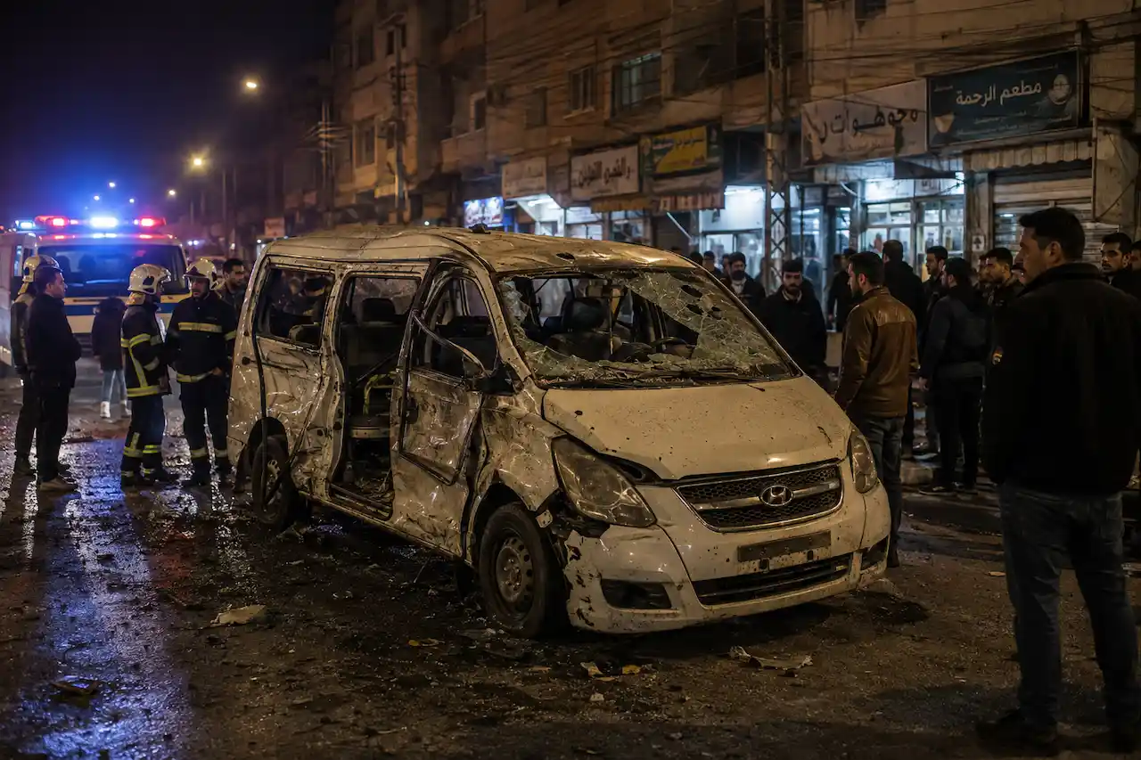 bomba minibus en Jaramana