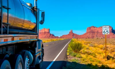 camion en carretera de EEUU
