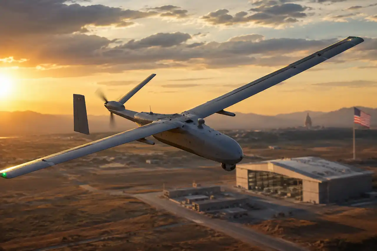 dron sobrevolando una ciudad