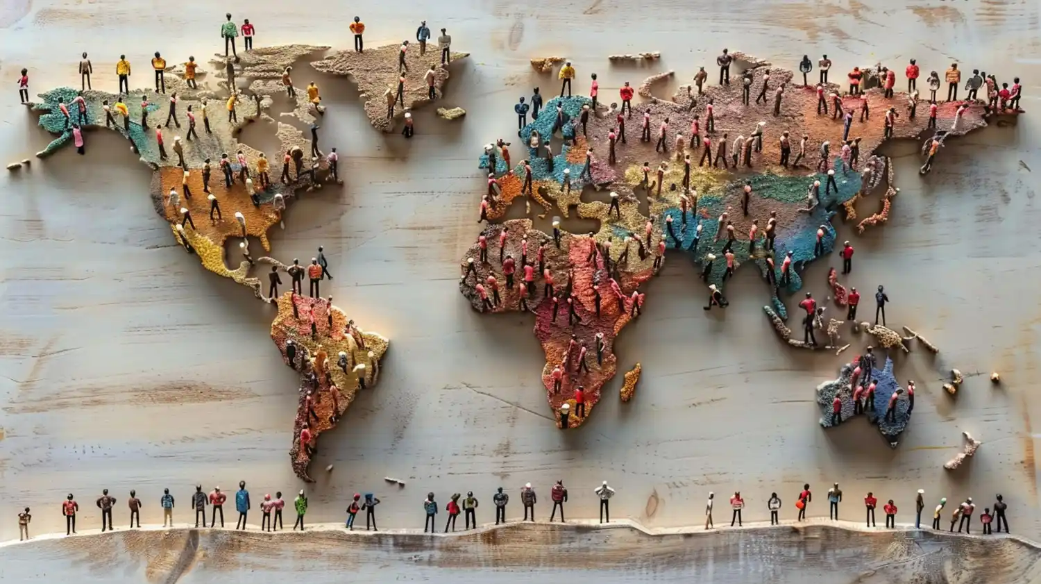muñecos humanos y mundo
