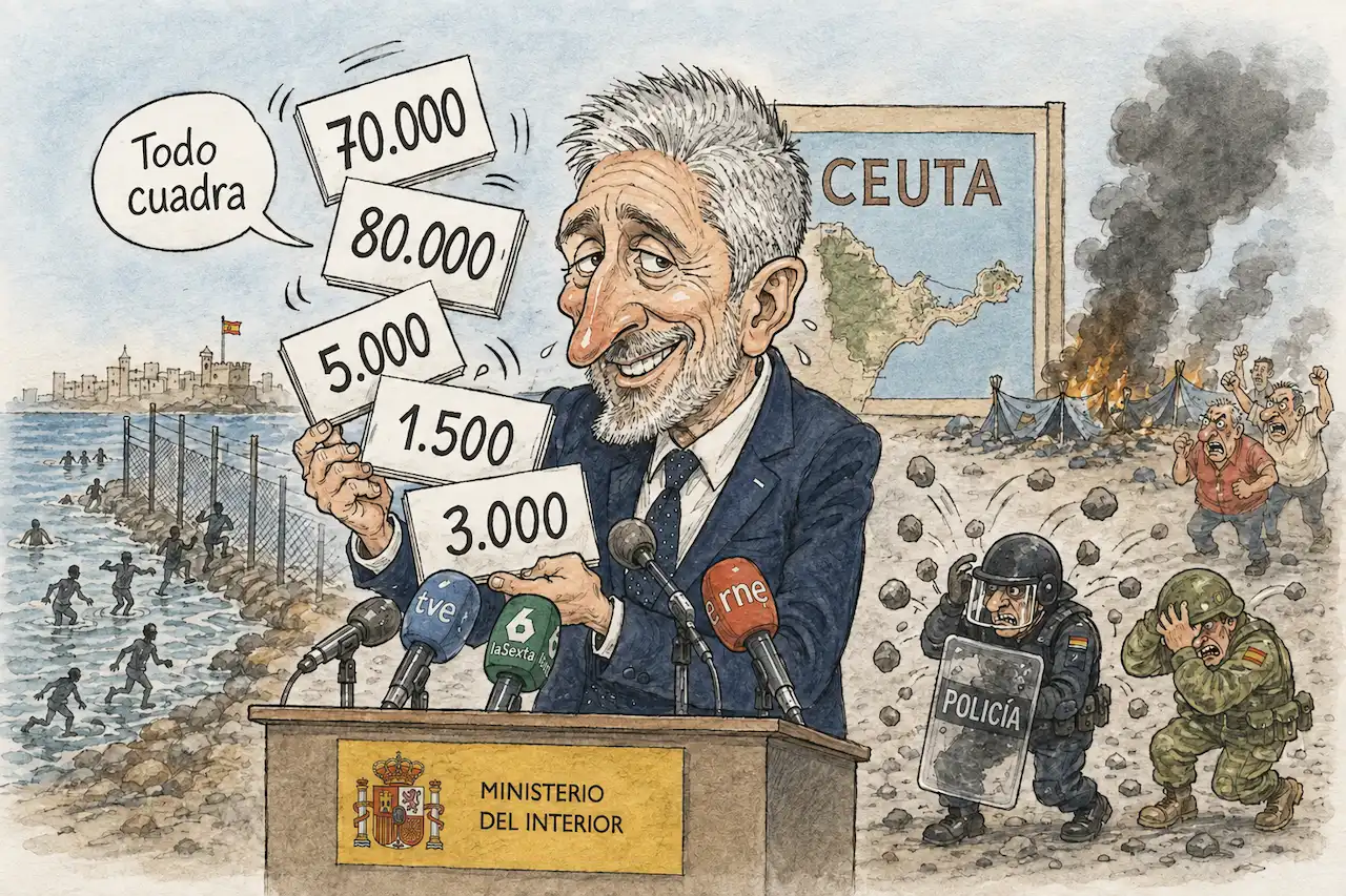 viñeta de Marlaska sobre Ceuta