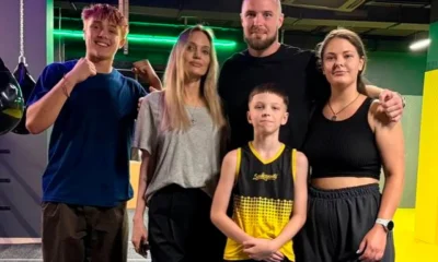Angelina Jolie en un gimnasio de Járkov