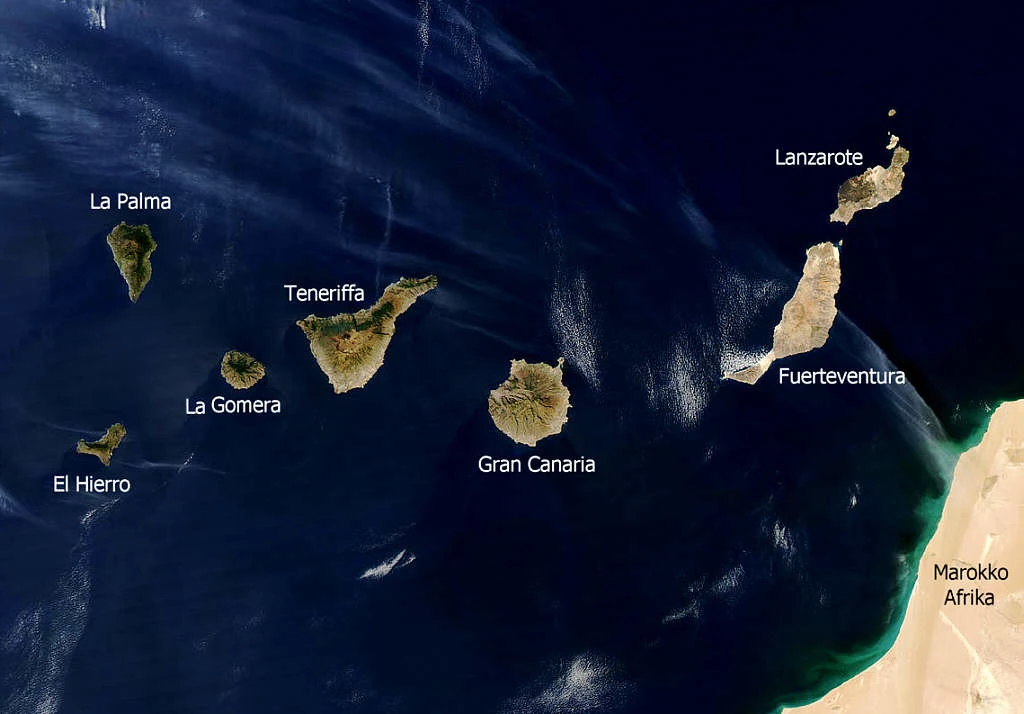 Canarias vistas desde el espacio
