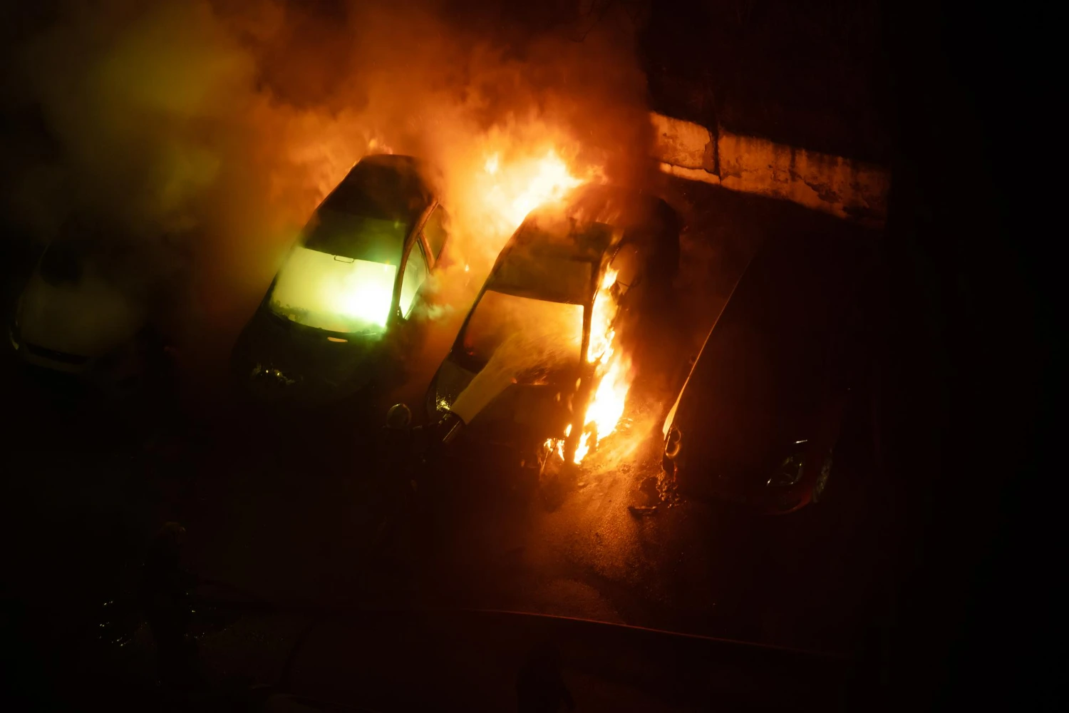 Coches quemados en Ceuta