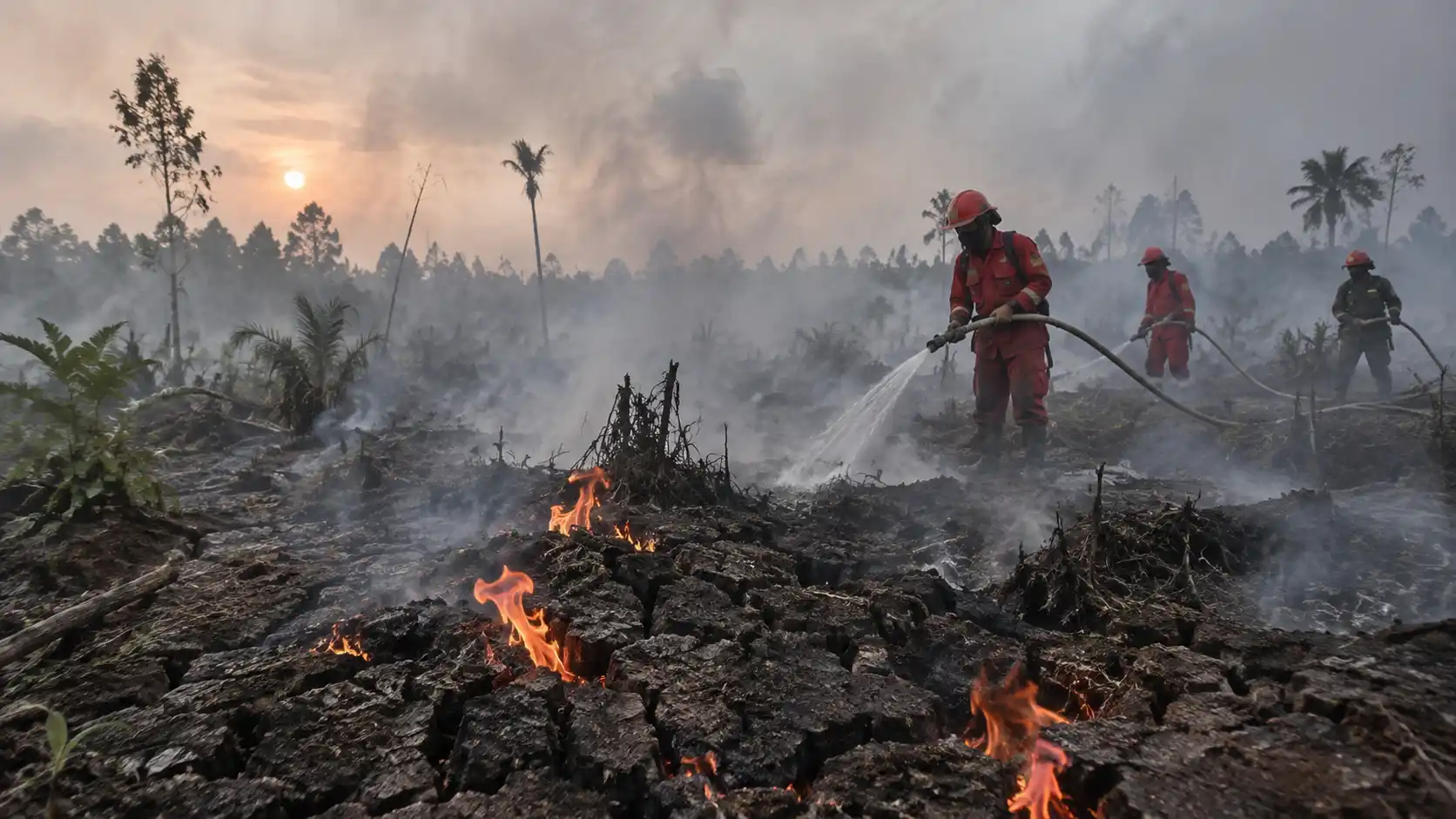 Indonesia arde bajo tierra
