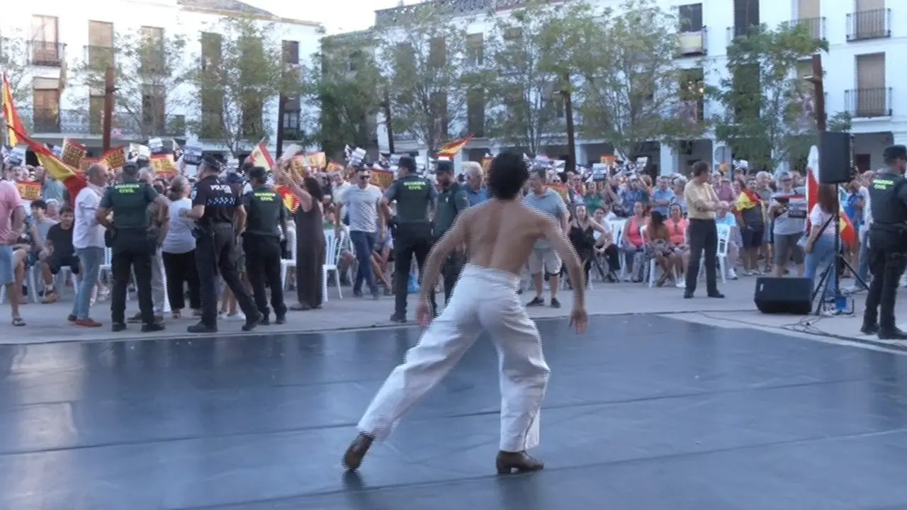 Juan Berlanga en la protesta por Ceuta