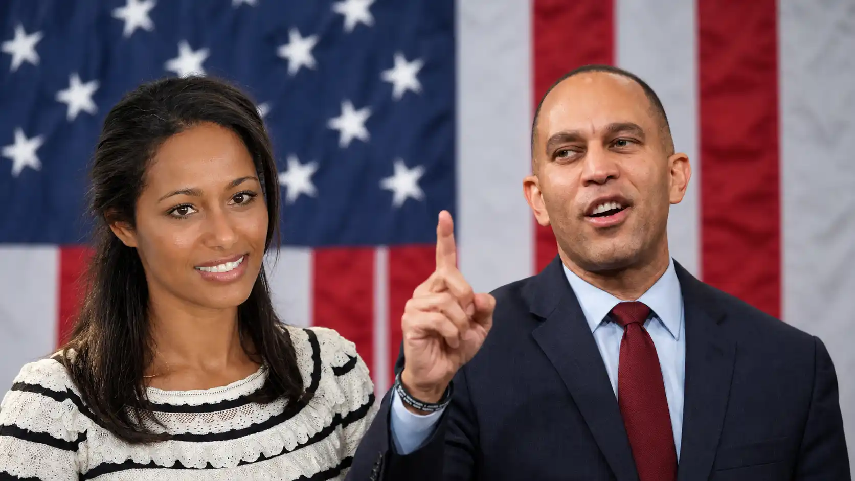 Rula Jebreal y Hakeem Jeffries