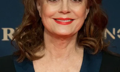 Susan Sarandon con pin pro palestina