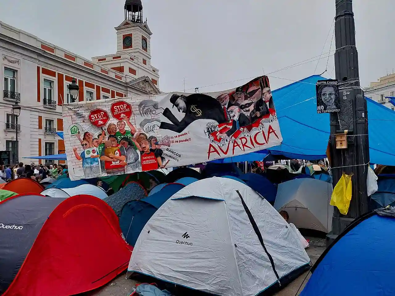 acampados en el sol