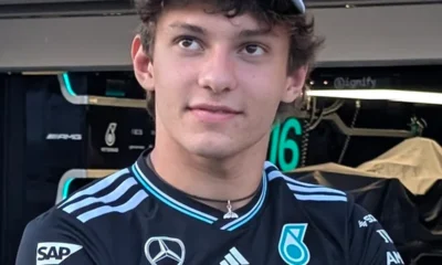 antonelli en los boxes de mercedes