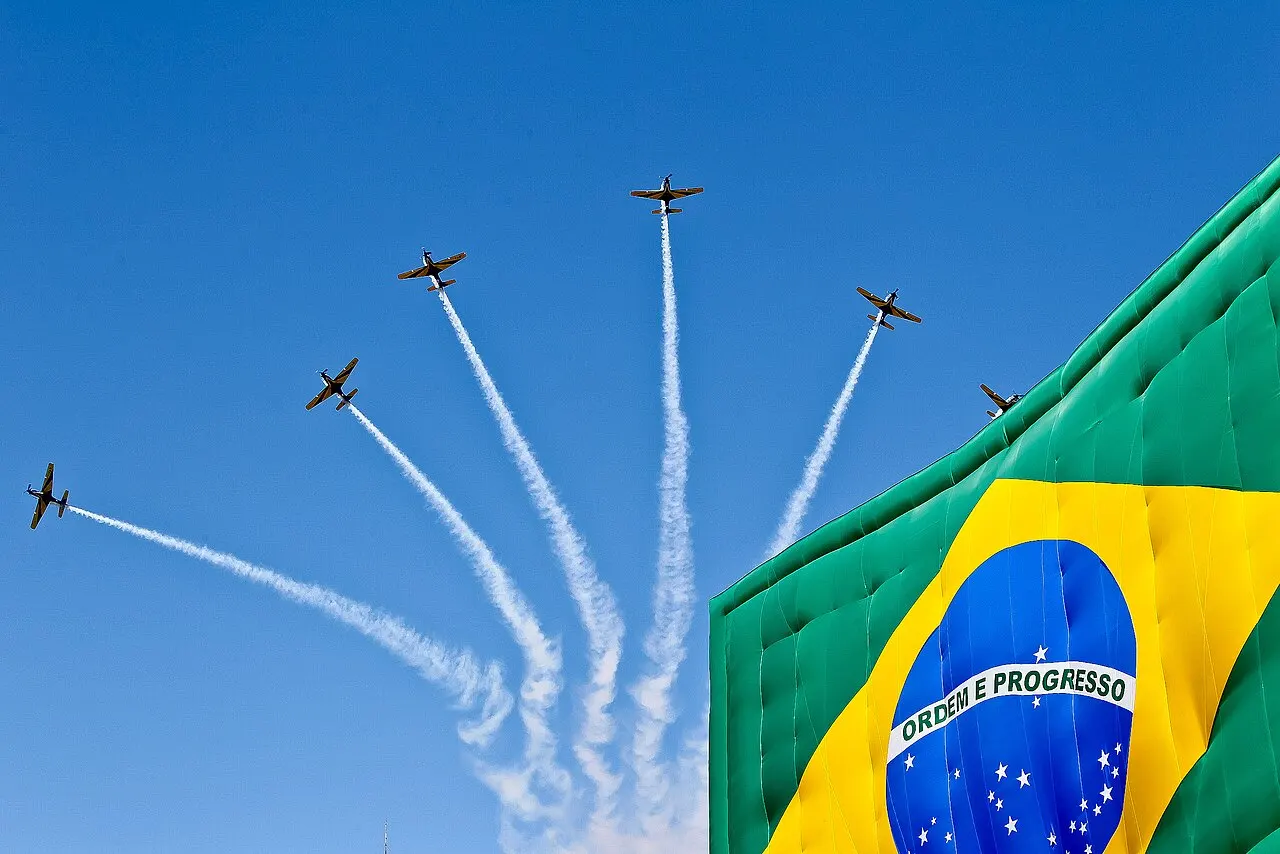 aviones en el Día de la Independencia de Brasil