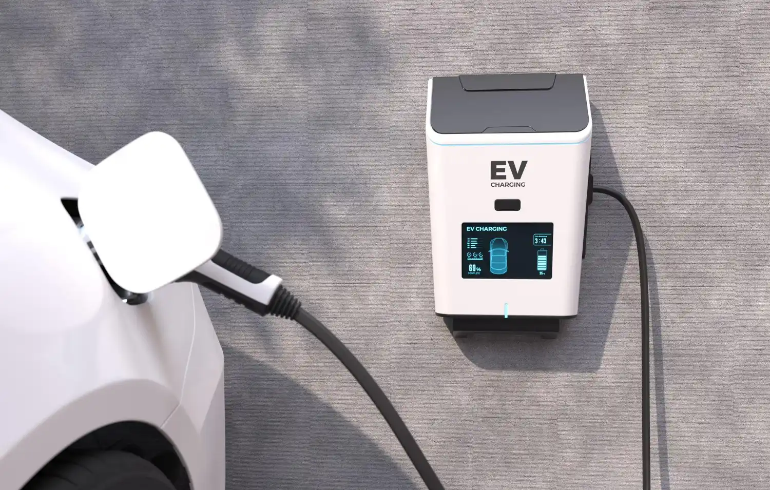 cargadores eléctricos muro coche