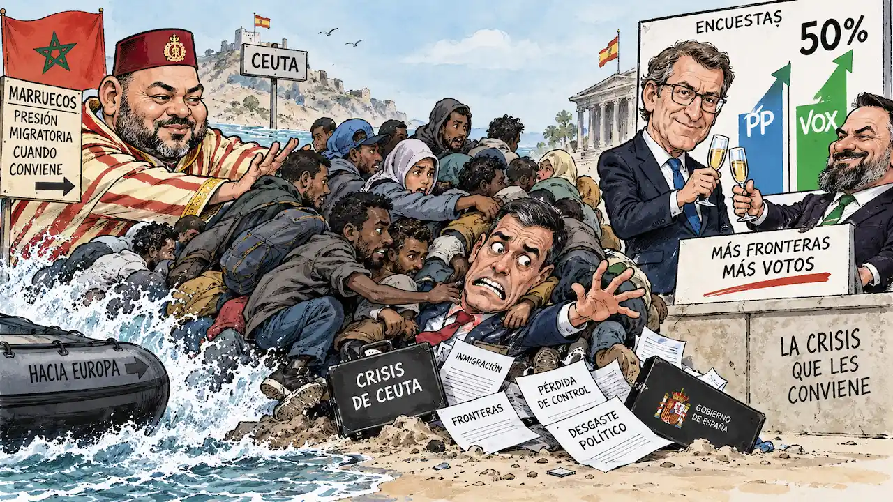 invacion de ceuta favorece las derechas