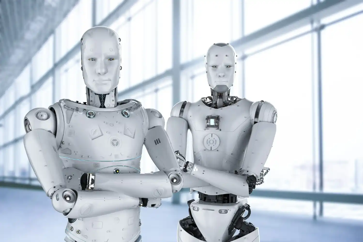 los robots humanoides que entrenan