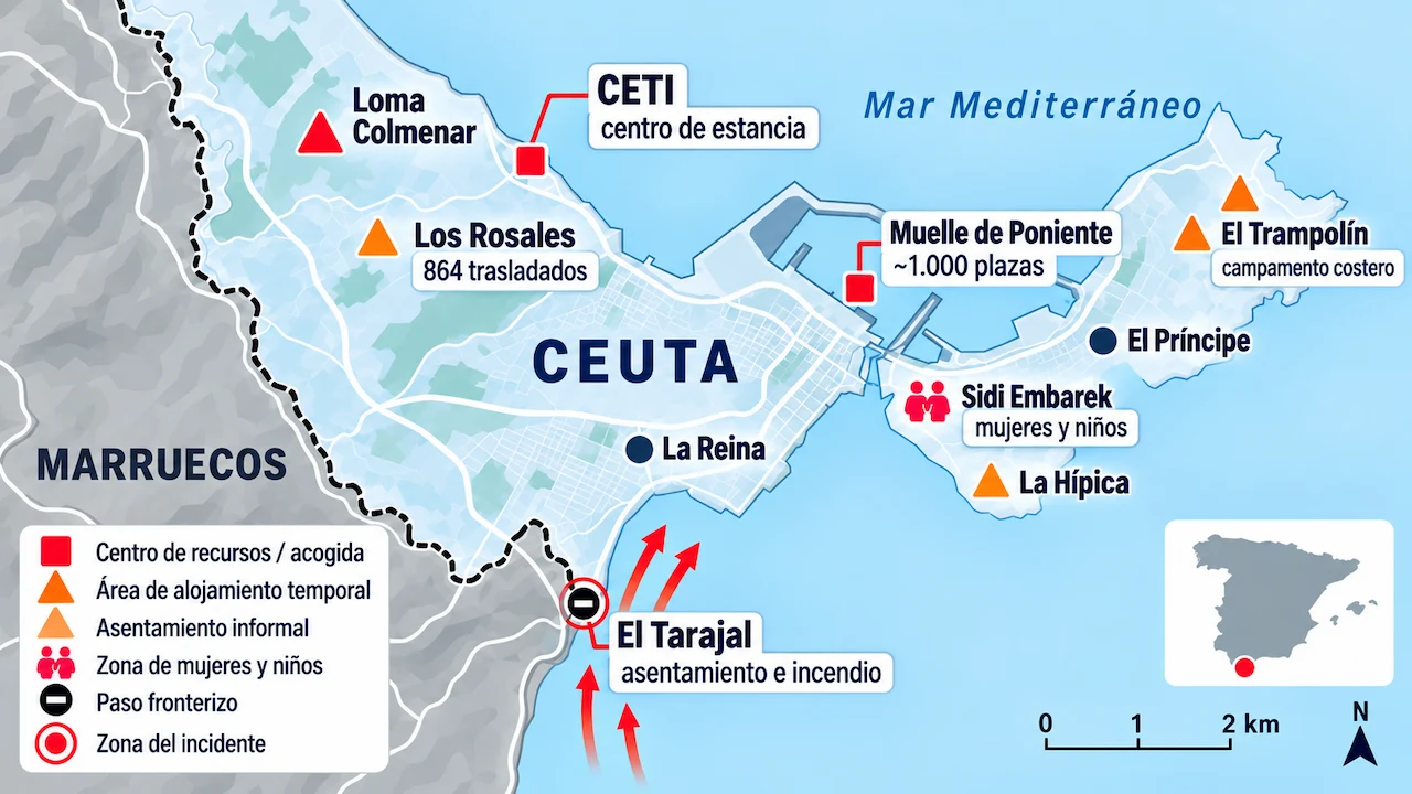 migrantes quedan en Ceuta
