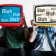 personas hablan con cabeza forma tv