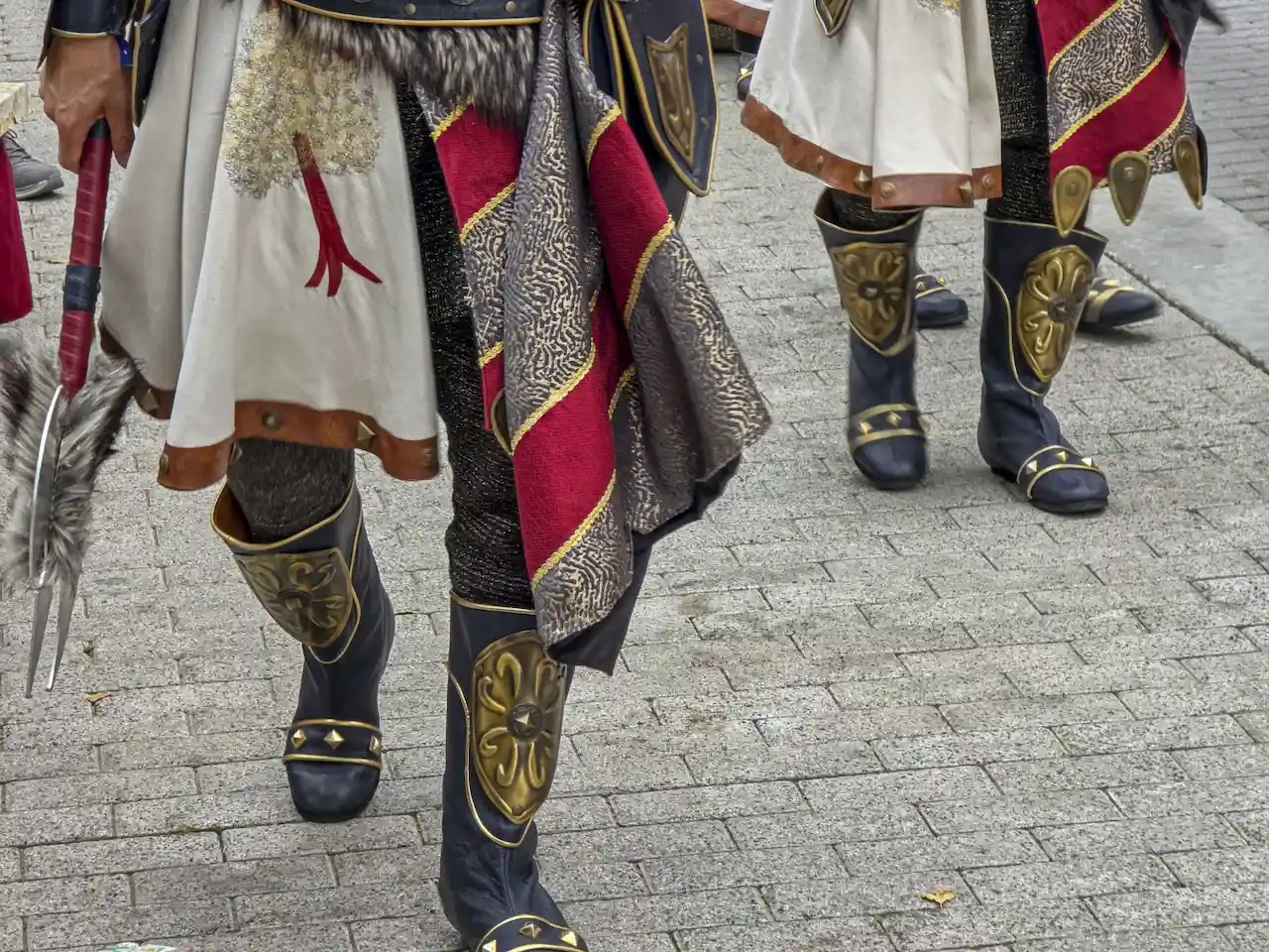 piernas de soldados medievales