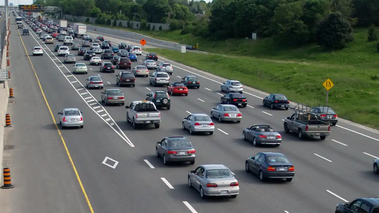 trafico con un carril vao