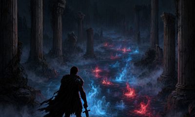 Inframundo de la mitología griega con guerrero, juegos parecidos a Hades