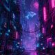 Las mejores builds de Cyberpunk 2077: ciudad futurista con neones bajo la lluvia