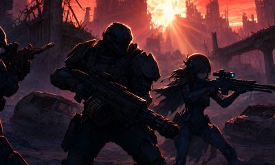 Soldados futuristas en una ciudad en ruinas, ilustración de la tier list de NIKKE 2026