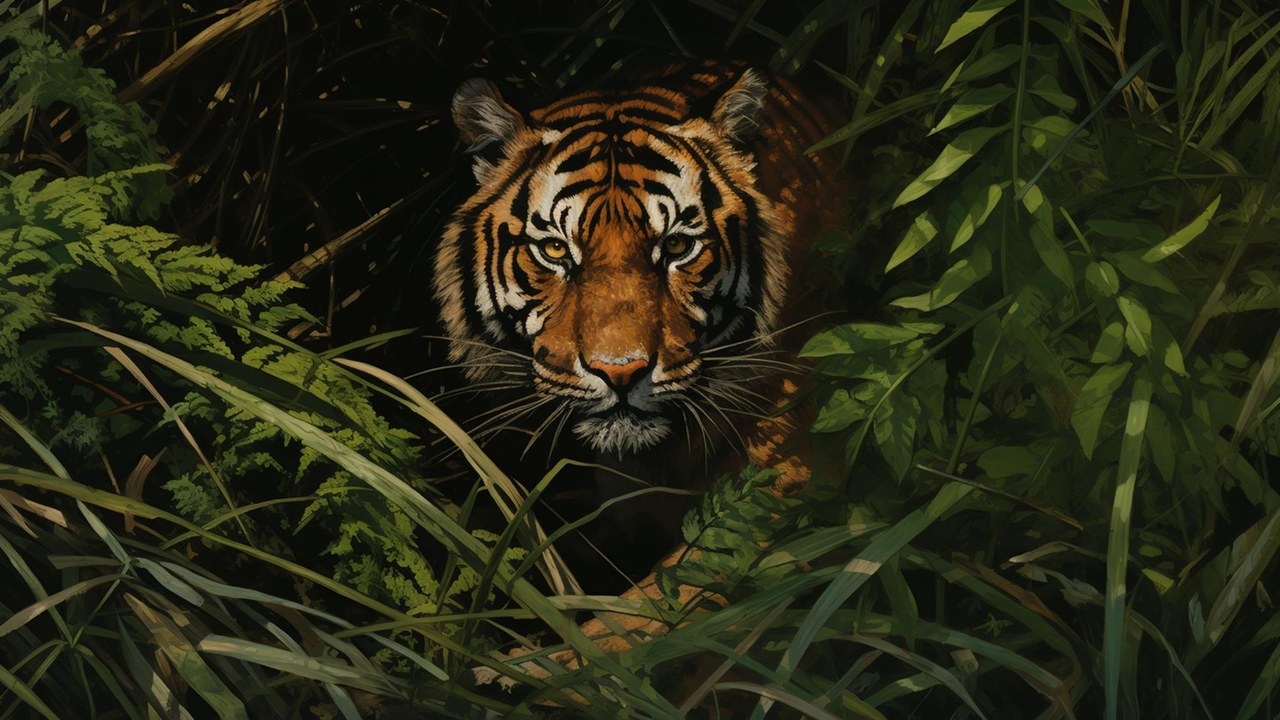 Tigre salvaje en su hábitat, símbolo de la recuperación de fauna del Informe Planeta Vivo 2026