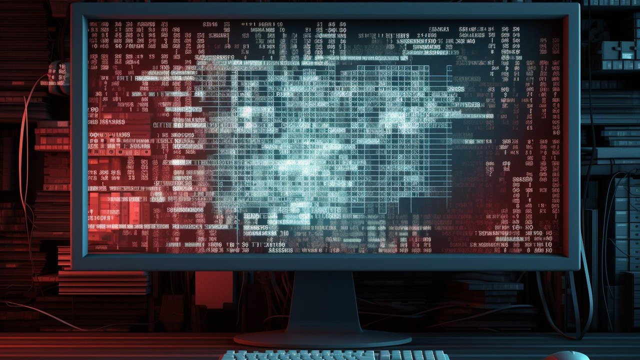 Un monitor de computadora retro que muestra gráficos defectu — ¿Por qué una inteligencia artificial encontró el fallo que amenaza el 70% de internet?